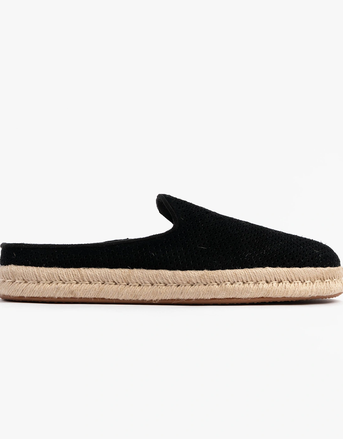 SANTIAGO MULE Mens Espadrille Black, 7 of 6