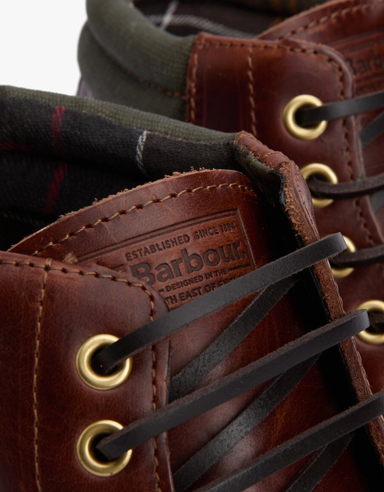 TILLER Mens Moccasin Boots Mahogany