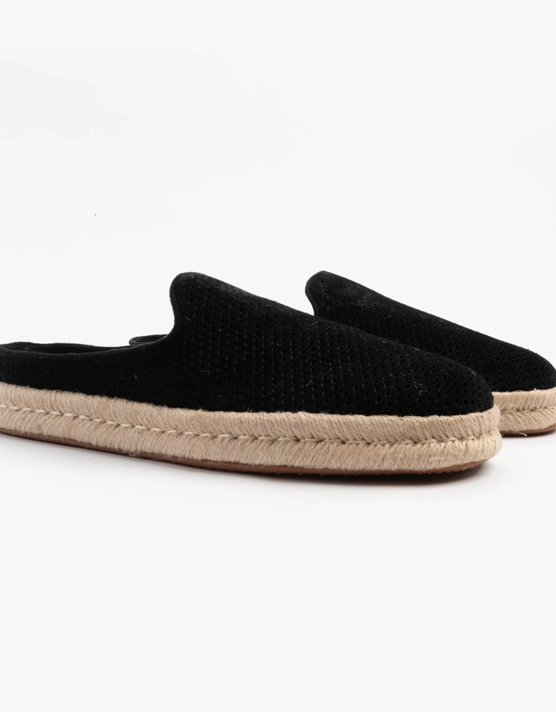SANTIAGO MULE Mens Espadrille Black