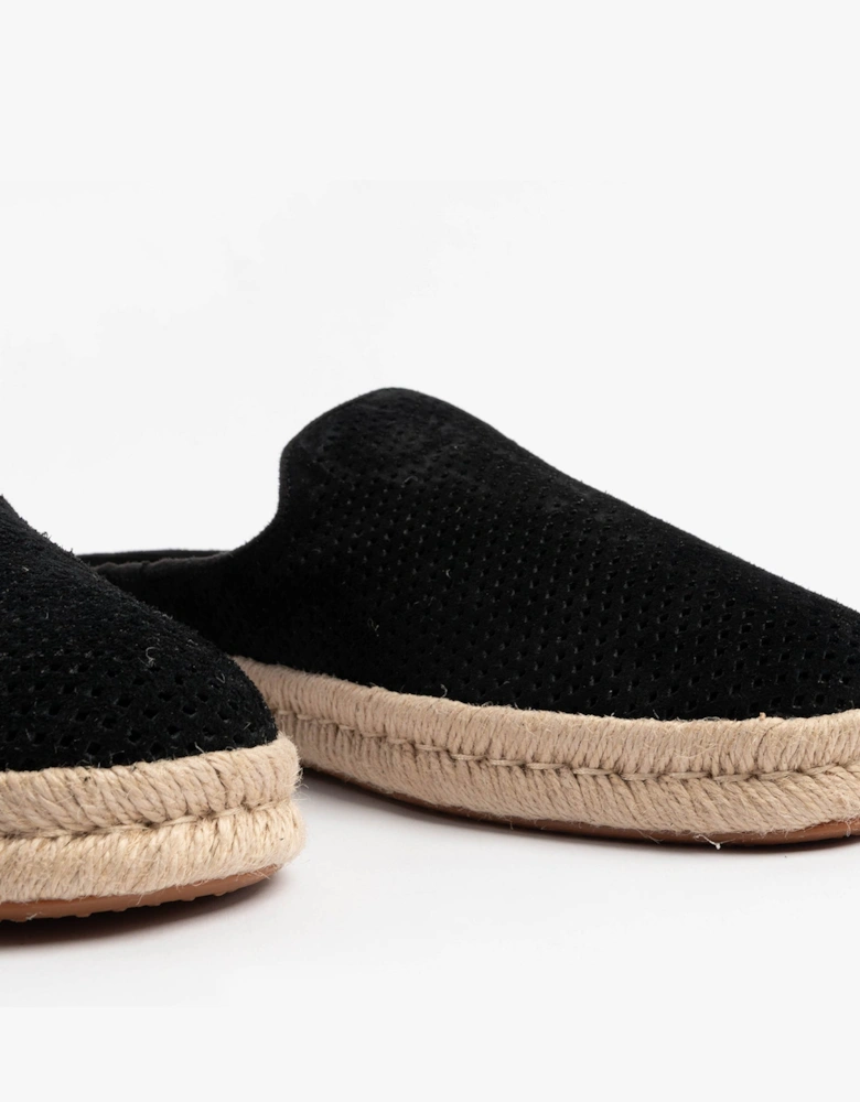 SANTIAGO MULE Mens Espadrille Black