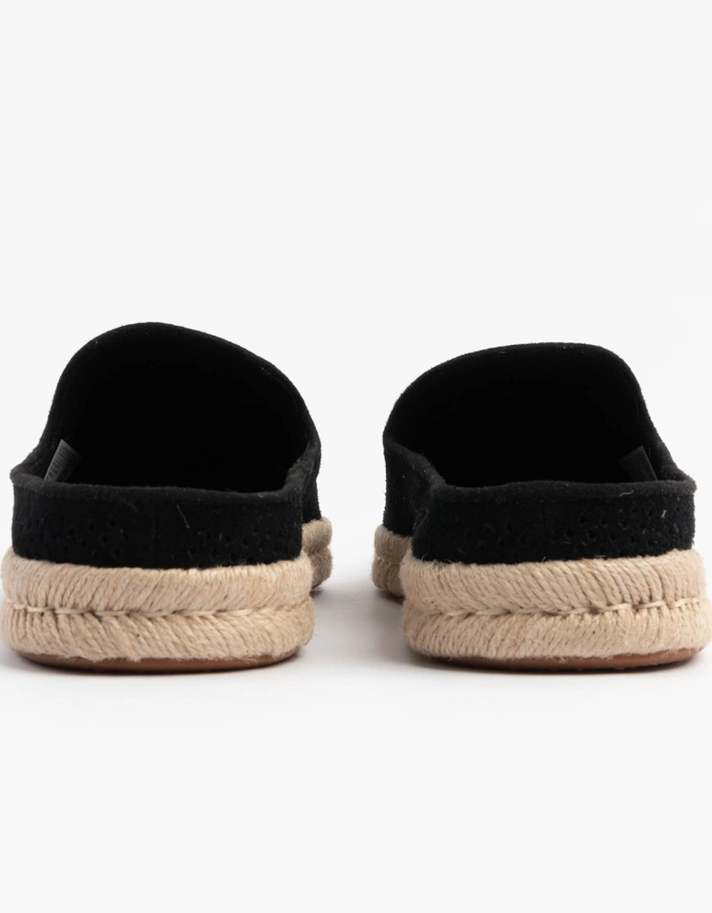 SANTIAGO MULE Mens Espadrille Black