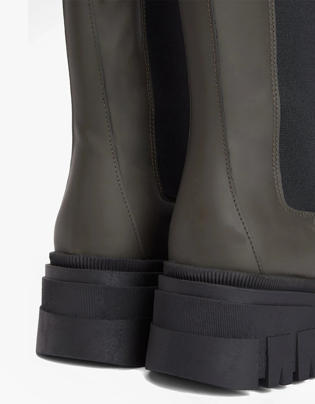 SIDNEIGH Womens Chelsea Boots Olive