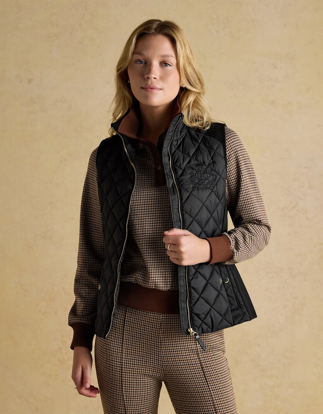 BRAEMAR LUXE Womens Quilted Gilet Black