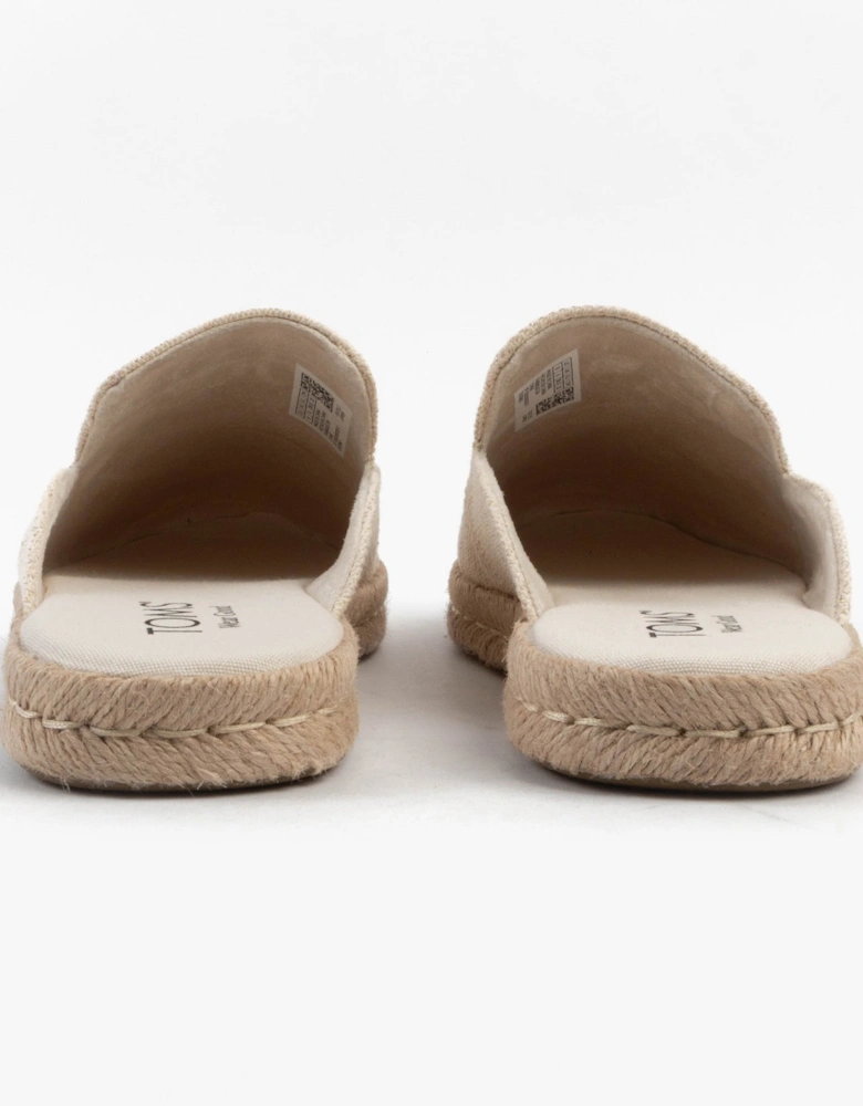 SANTIAGO MULE Womens Espadrille Natural
