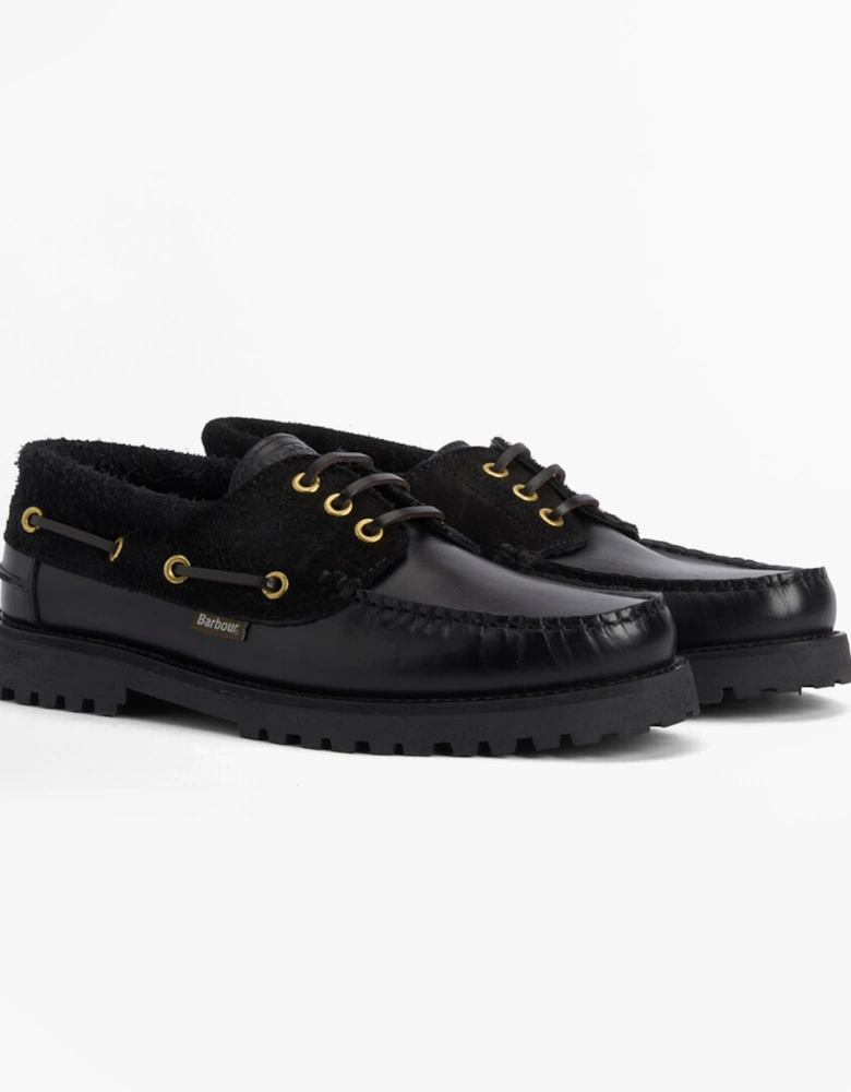 DECK Mens Boat Shoe Black