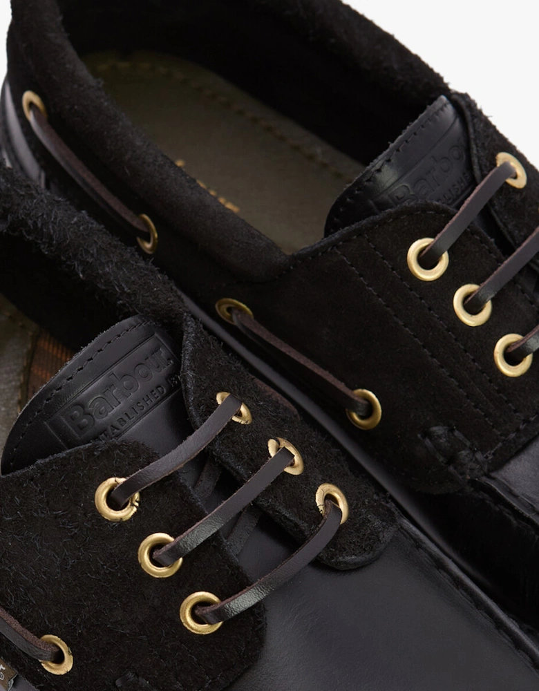 DECK Mens Boat Shoe Black