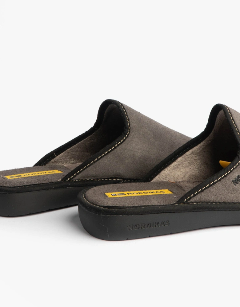 131 DUBLIN Mens Mule Slippers Grey