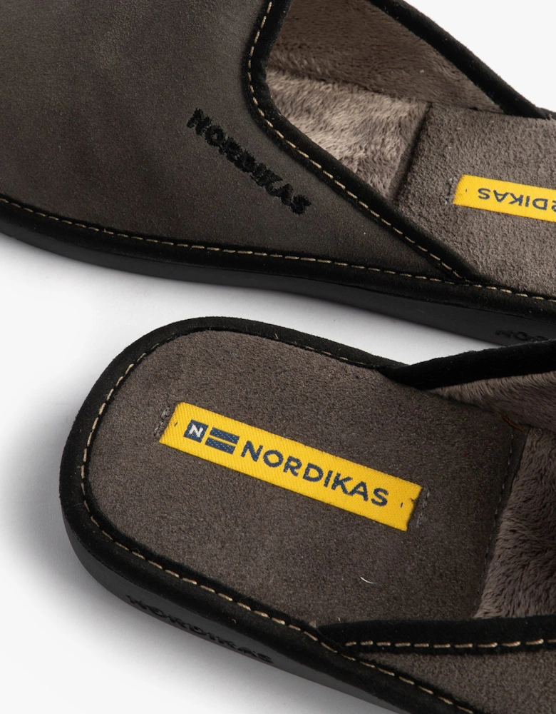 131 DUBLIN Mens Mule Slippers Grey