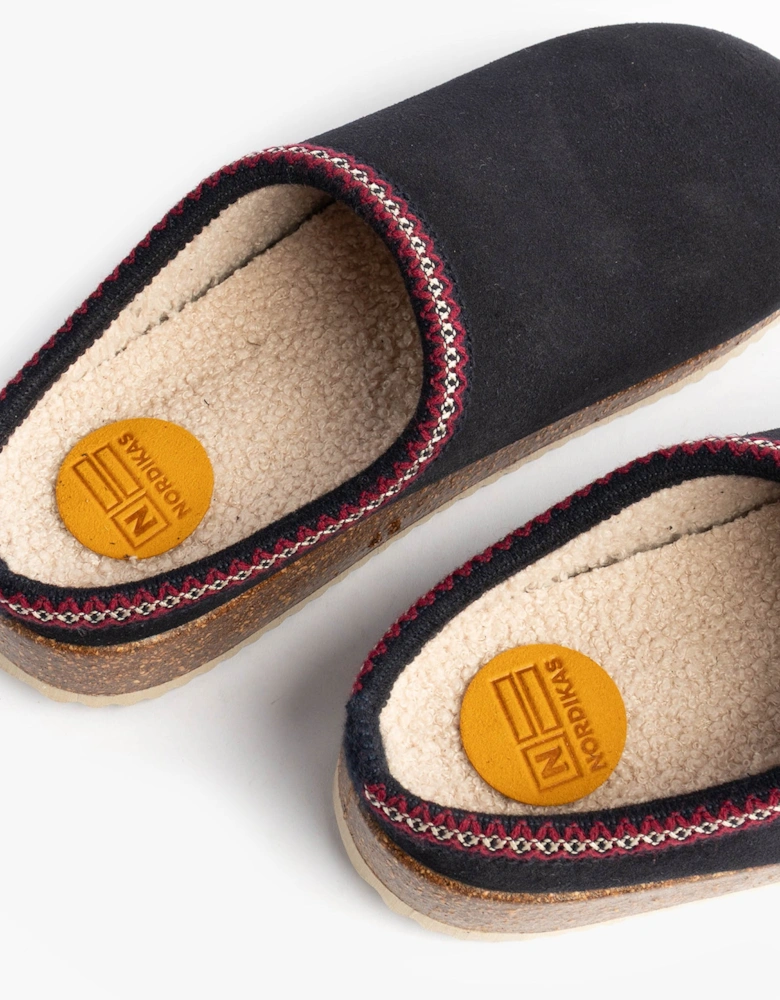 2258 AFELPADO Womens Mule Slippers Navy
