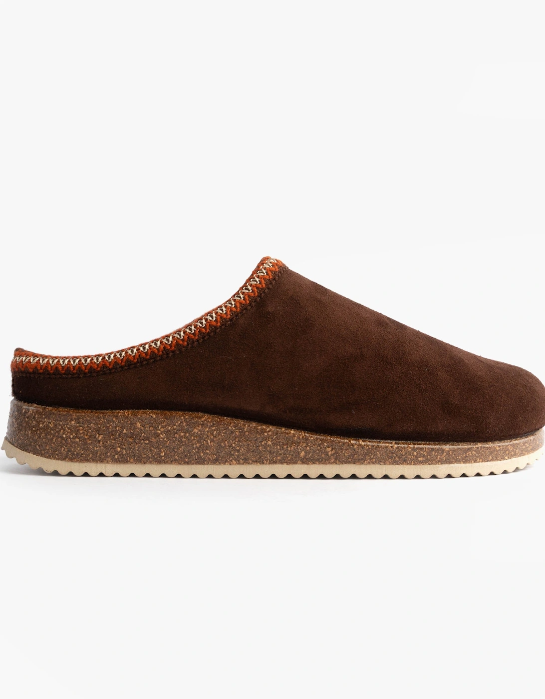 2258 Mens Suede Mule Slippers Brown, 7 of 6