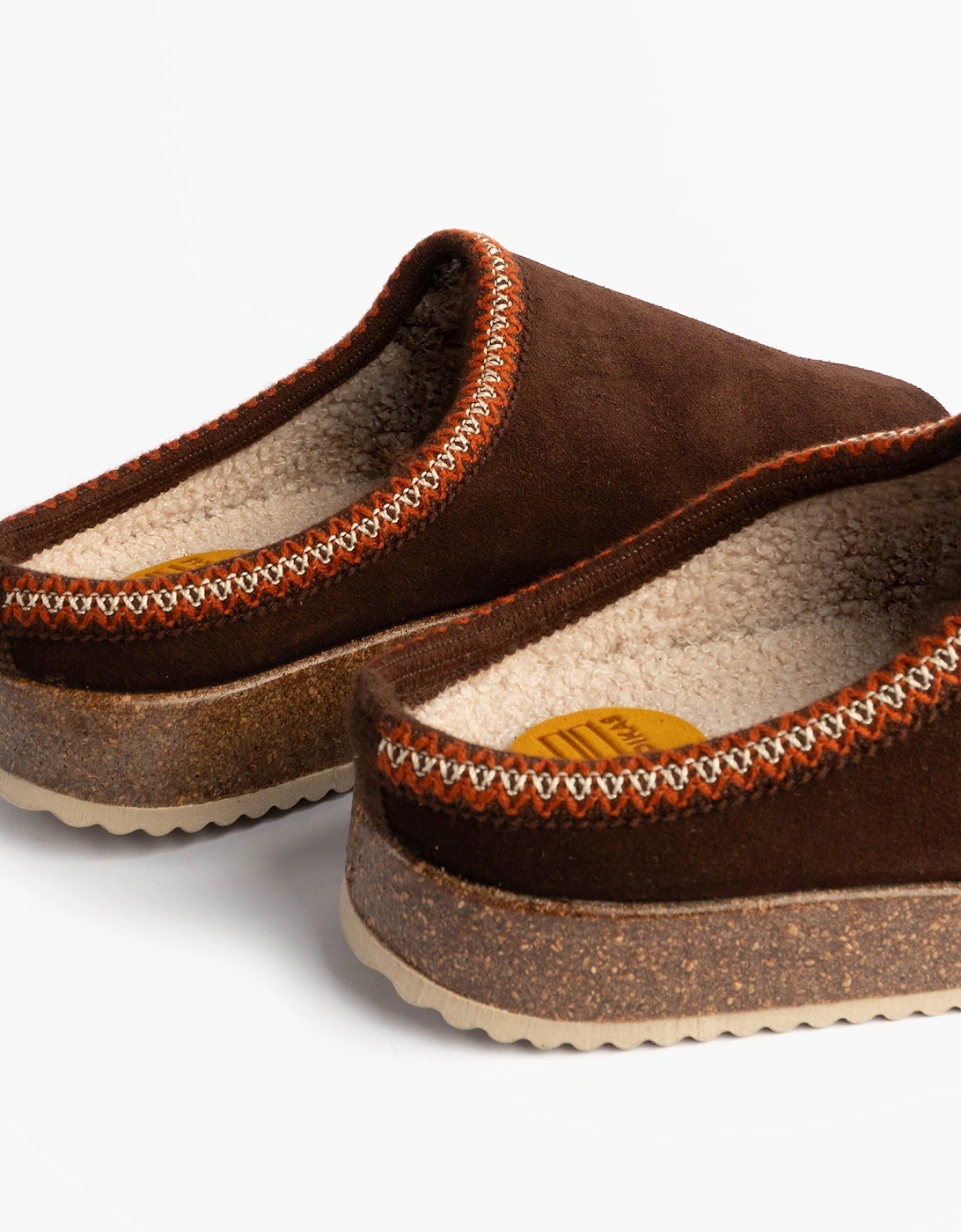 2258 Mens Suede Mule Slippers Brown