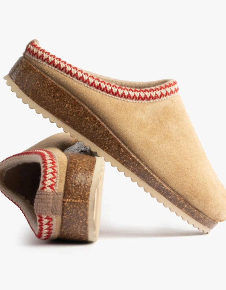 2247 AFELPADO Womens Mule Slippers Beige
