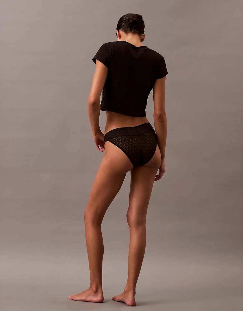 ICON LOGO Low Rise Womens Bikini Briefs Black