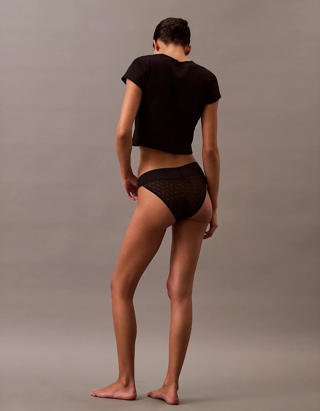 ICON LOGO Low Rise Womens Bikini Briefs Black