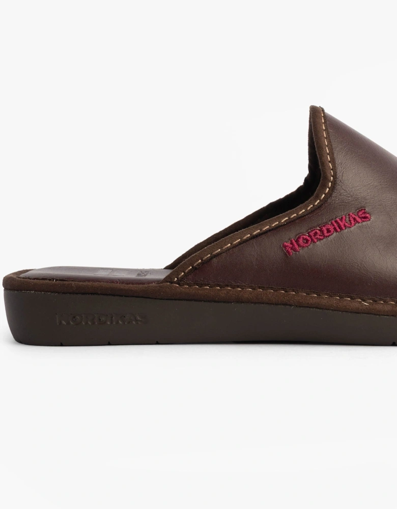 131 DUBLIN Mens Mule Slippers Burdeos Red