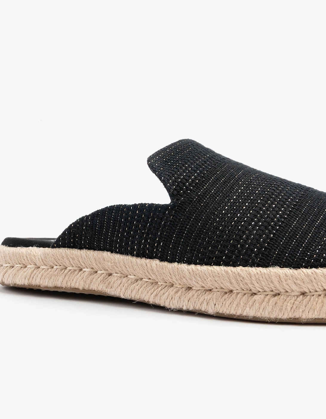SANTIAGO MULE Womens Espadrille Black