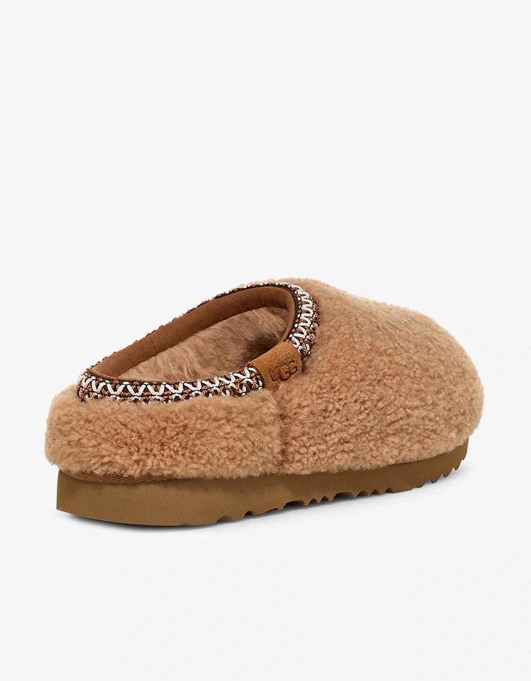 Girls Tasman Maxi Curly Slippers in Brown