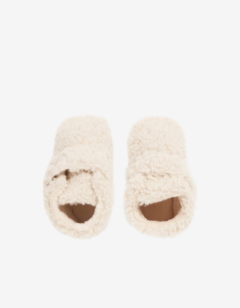Baby Faux Fur Bixbee Booties in Ivory