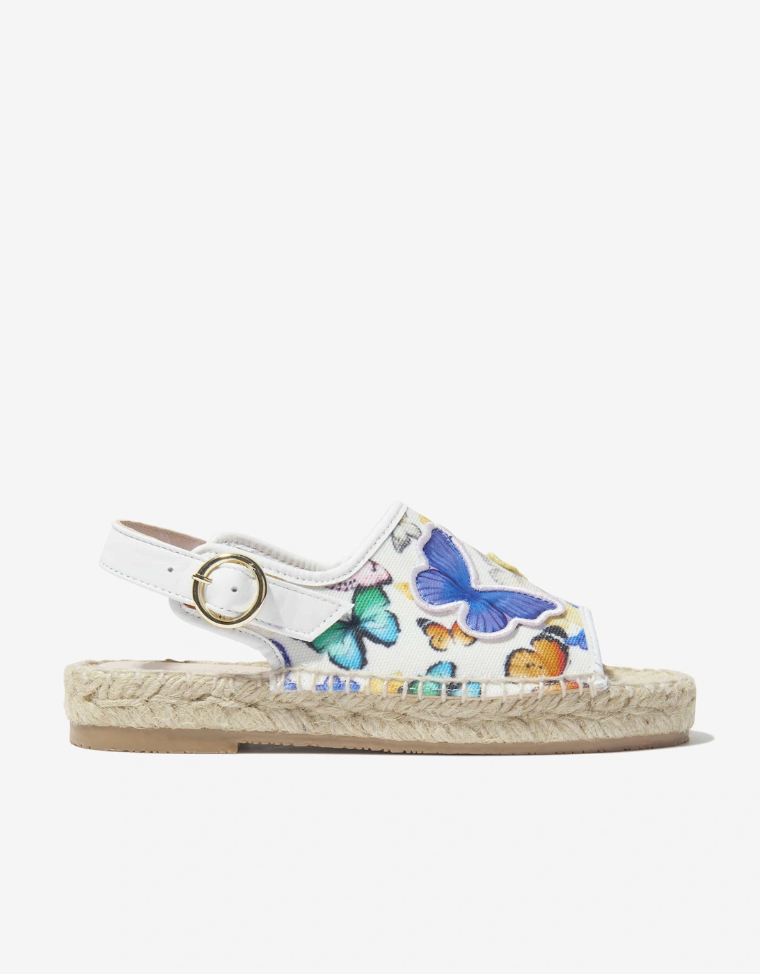 Girls Riva Butterfly Espadrilles in White, 5 of 4