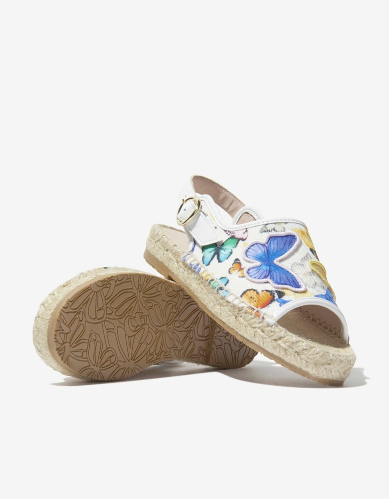 Girls Riva Butterfly Espadrilles in White