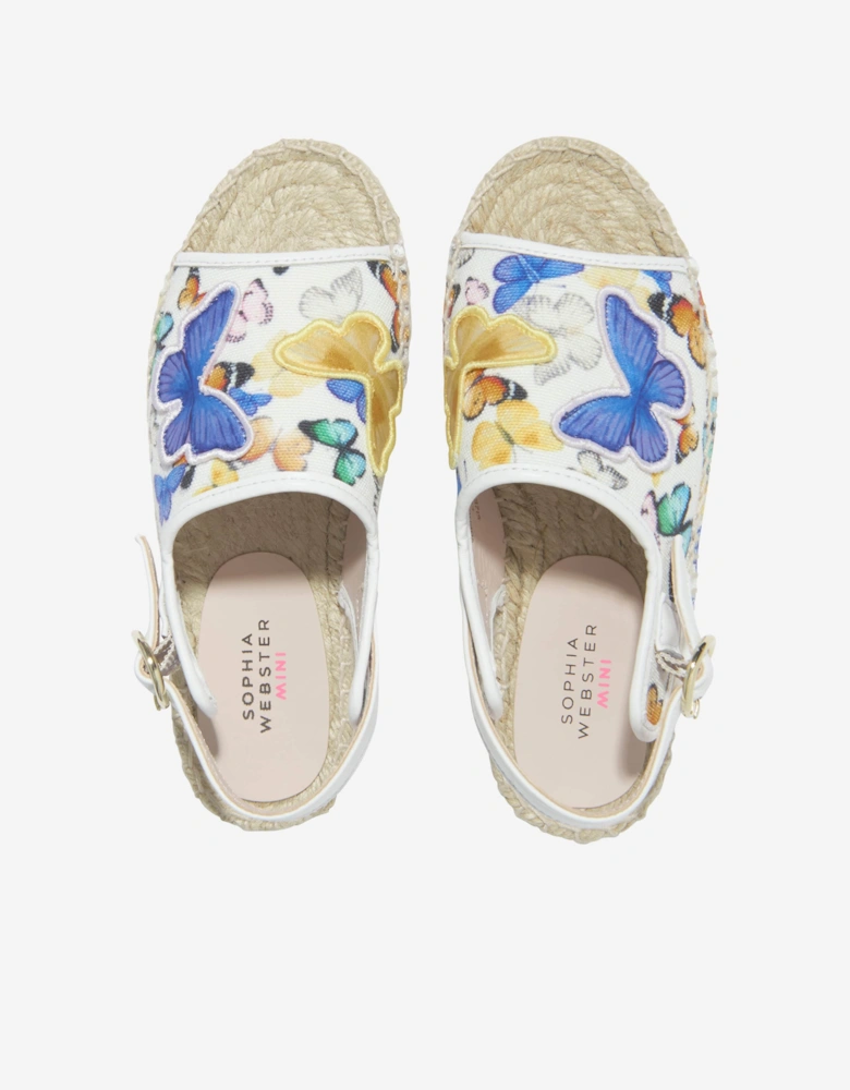 Girls Riva Butterfly Espadrilles in White