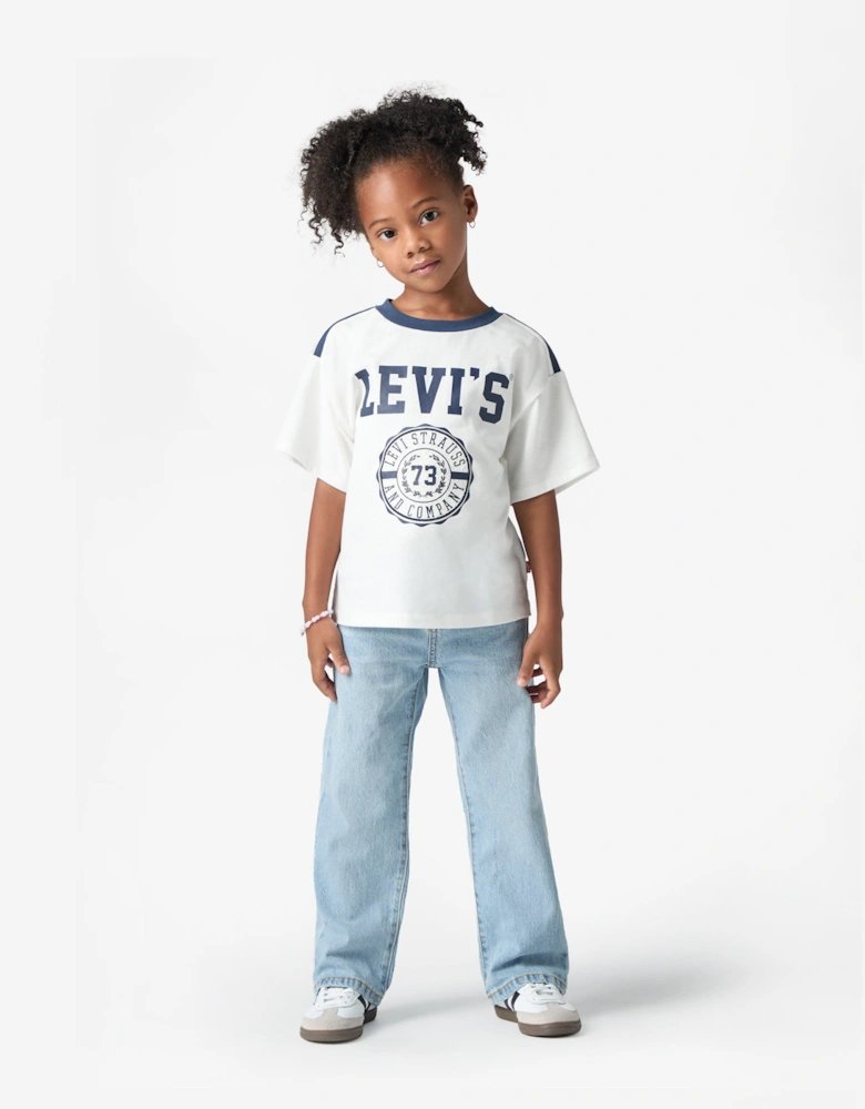 Girls Wide Leg Jeans in Blue