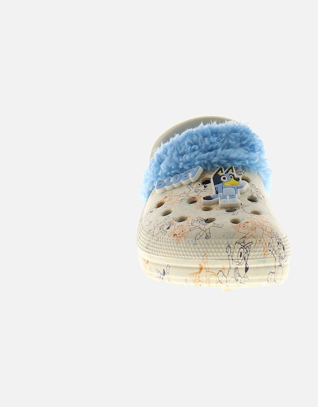 Boys Sandals Wave Clog Slip On Faux Fur Lined Blue UK Size