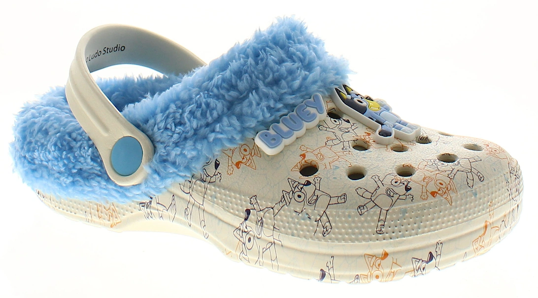 Boys Sandals Wave Clog Slip On Faux Fur Lined Blue UK Size, 6 of 5