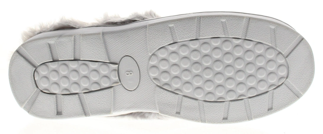 Womens Slippers Decca Slip On Mule Flat Grey UK Size