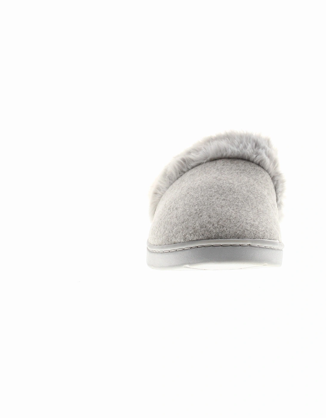 Womens Slippers Decca Slip On Mule Flat Grey UK Size