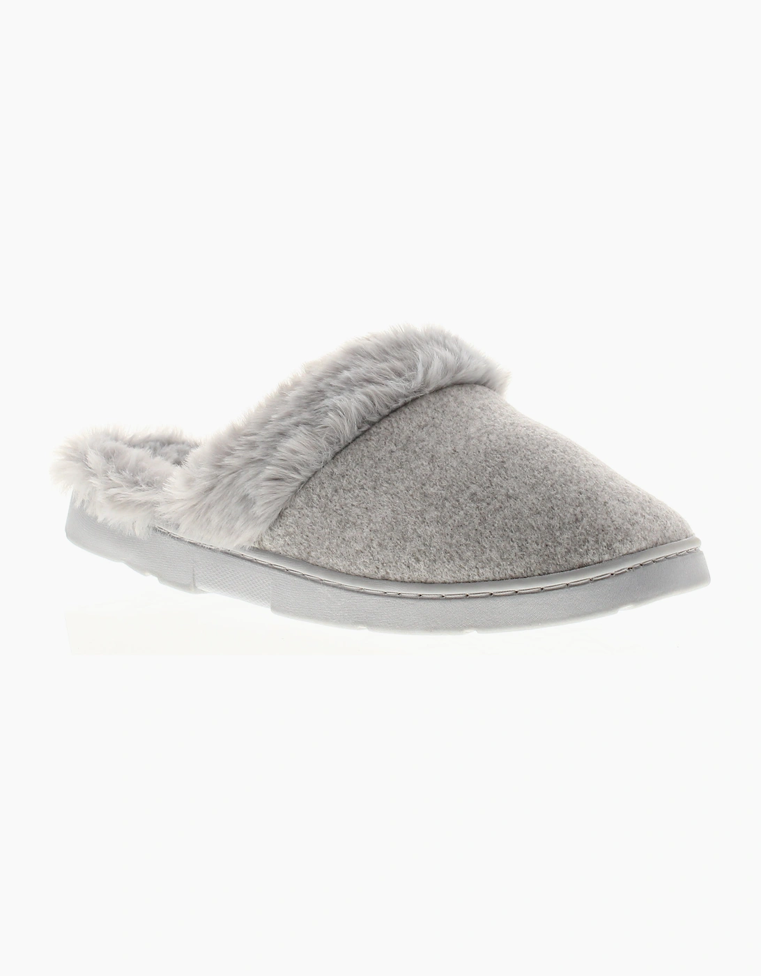 Strollers Women's Strollers Womens Slippers Decca Slip On Mule Flat Grey UK Size