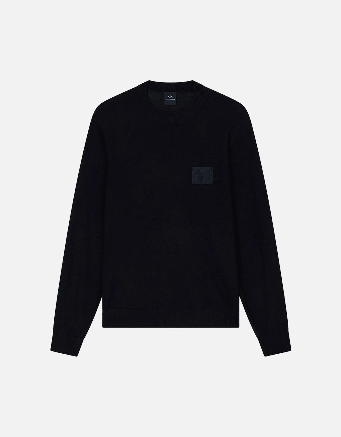 Rubber Logo Black Knitwear Sweater, 4 of 3