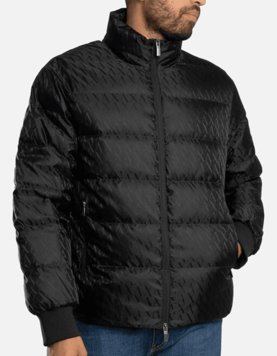 Monogram Nylon Black Puffer Jacket