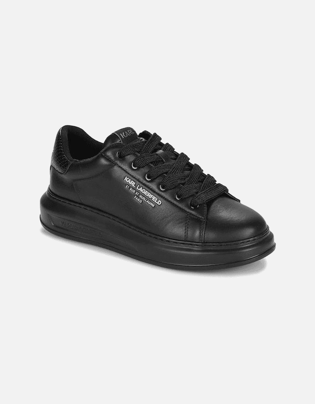 Python Tab Leather Black Sneaker Trainer