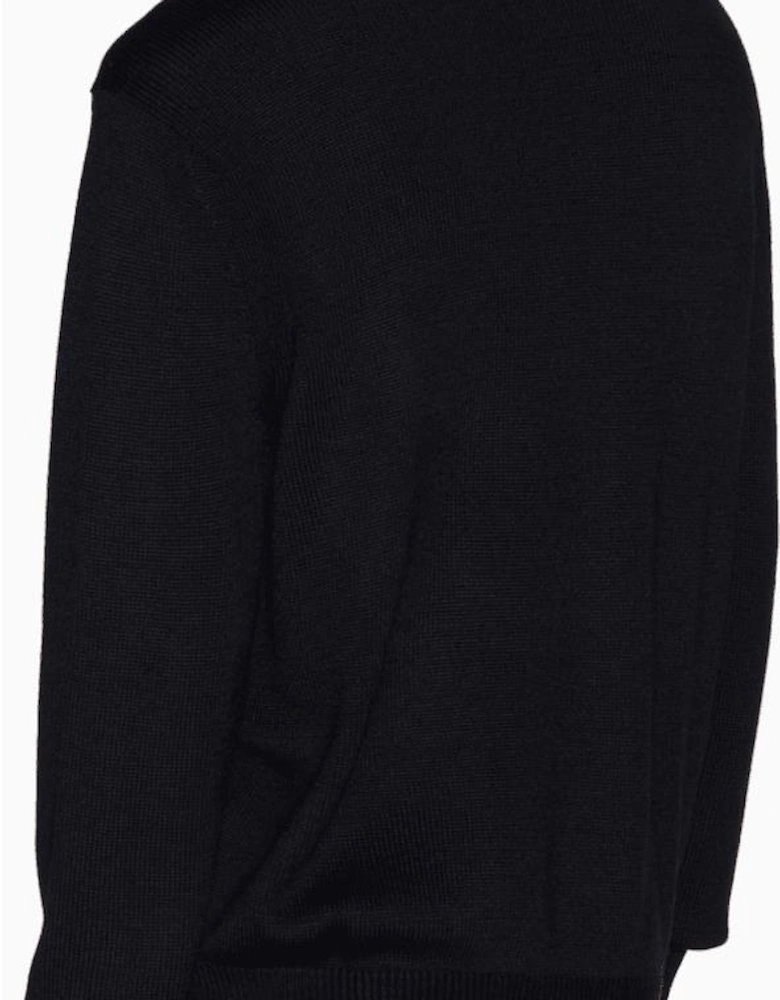 Ribbed Knit Black Knitwear Jumper