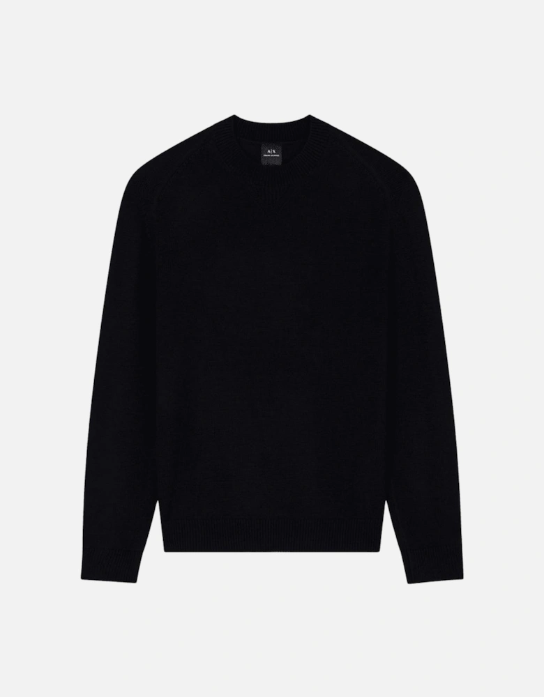 Ribbed Knit Black Knitwear Jumper