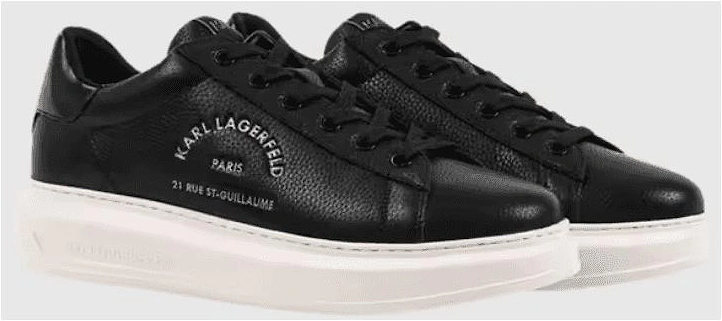 Maison Tumble Leather Black/White Sneaker Trainer
