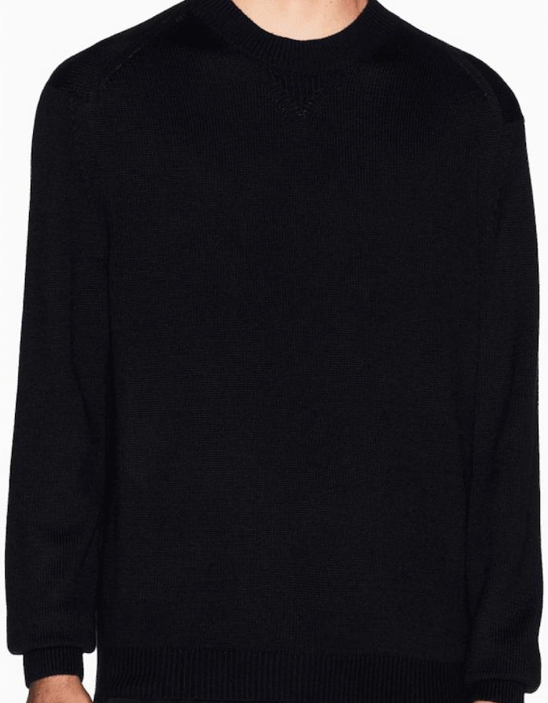 Ribbed Knit Black Knitwear Jumper