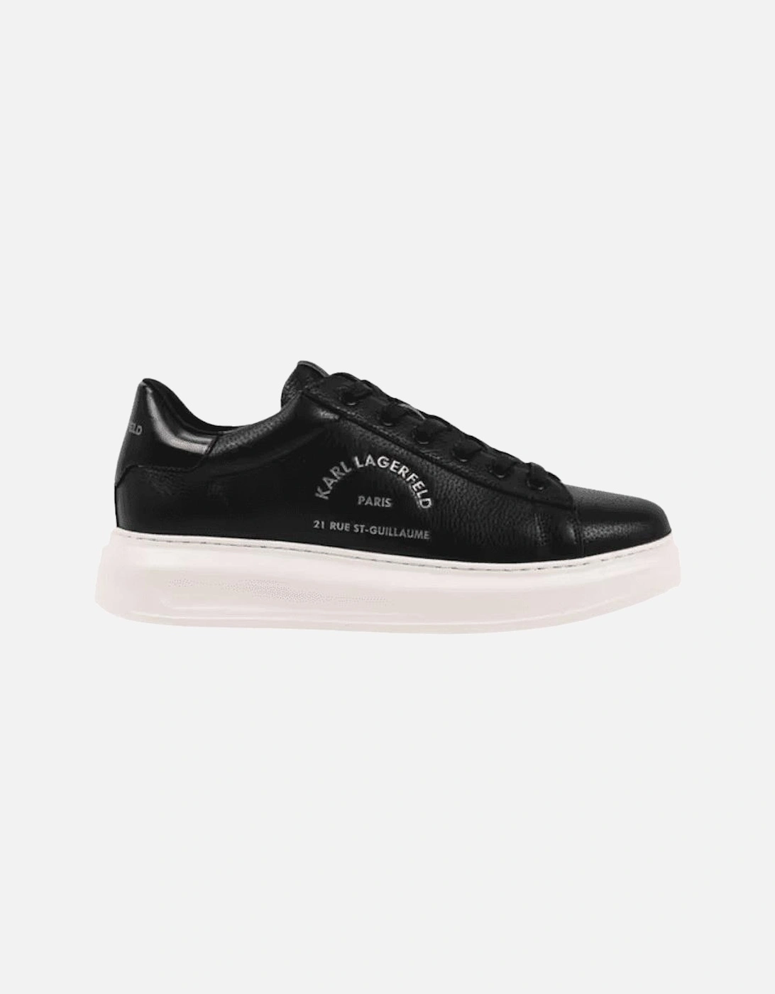 Maison Tumble Leather Black/White Sneaker Trainer, 5 of 4