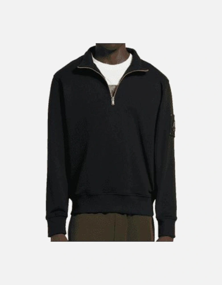 Hartsfield Quarter Zip Pullover Black Sweatshirt