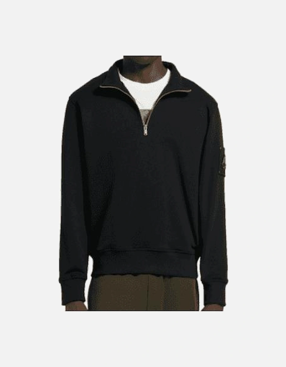 Hartsfield Quarter Zip Pullover Black Sweatshirt