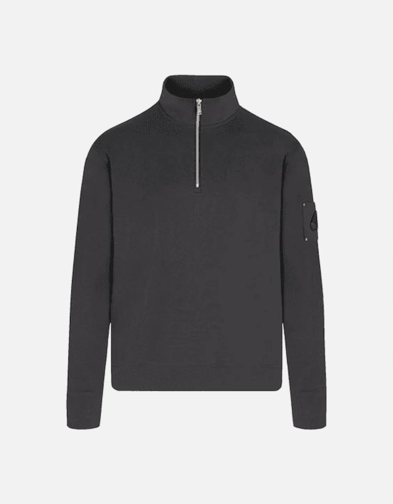Hartsfield Quarter Zip Pullover Black Sweatshirt