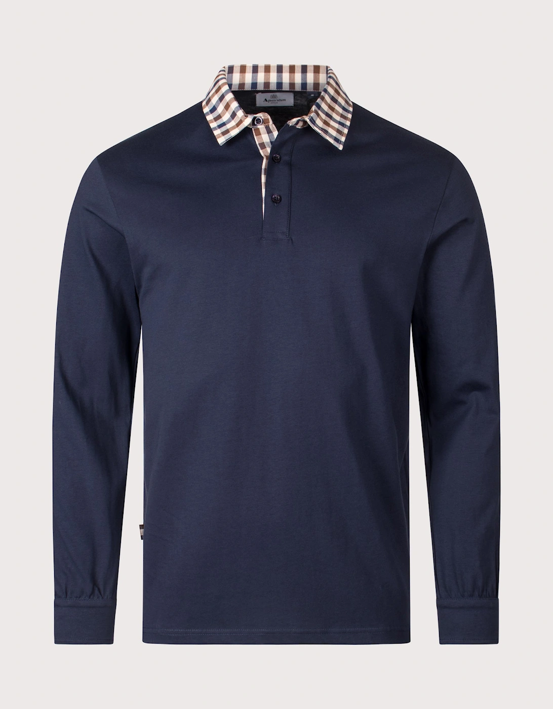 Club Check Collar Long Sleeve Polo Shirt, 4 of 3