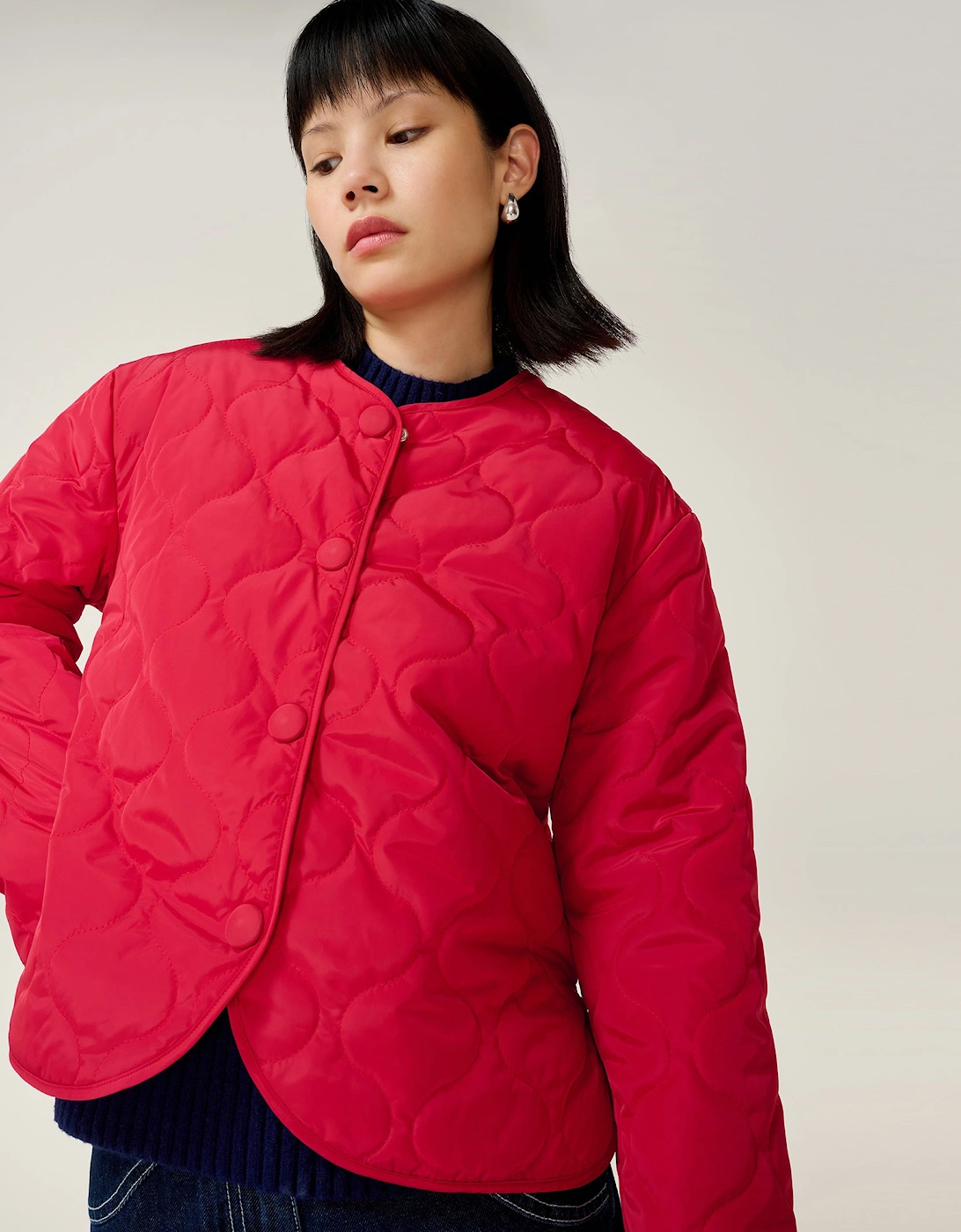 Omnes Women's Addie Puffer in Red - Size: 14