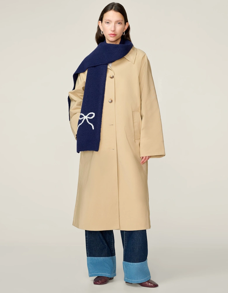 Molly Bow Scarf in Navy