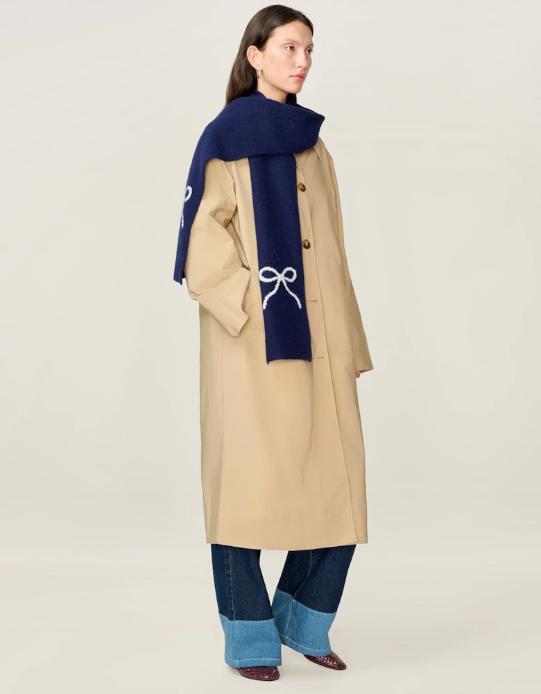 Molly Bow Scarf in Navy