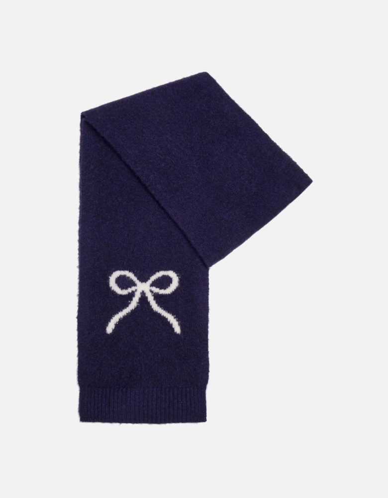 Molly Bow Scarf in Navy
