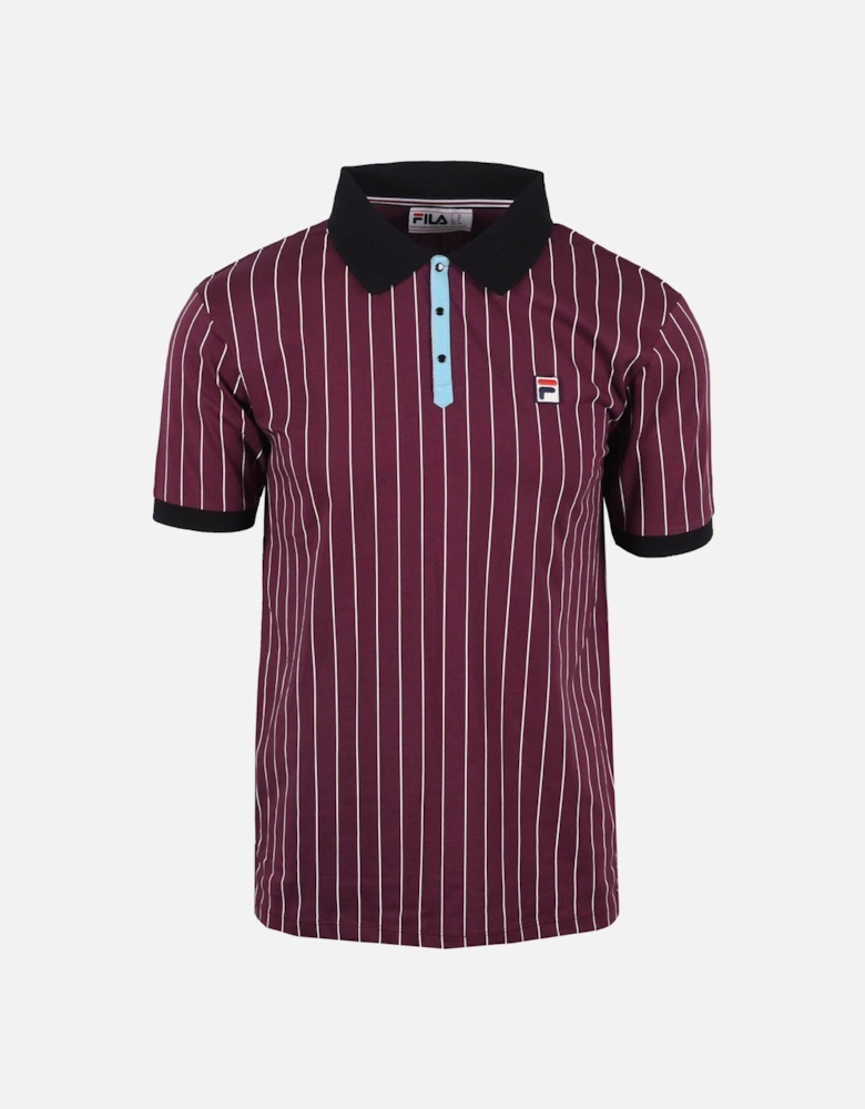 Vintage BB1 Striped Polo Blue/Burgundy