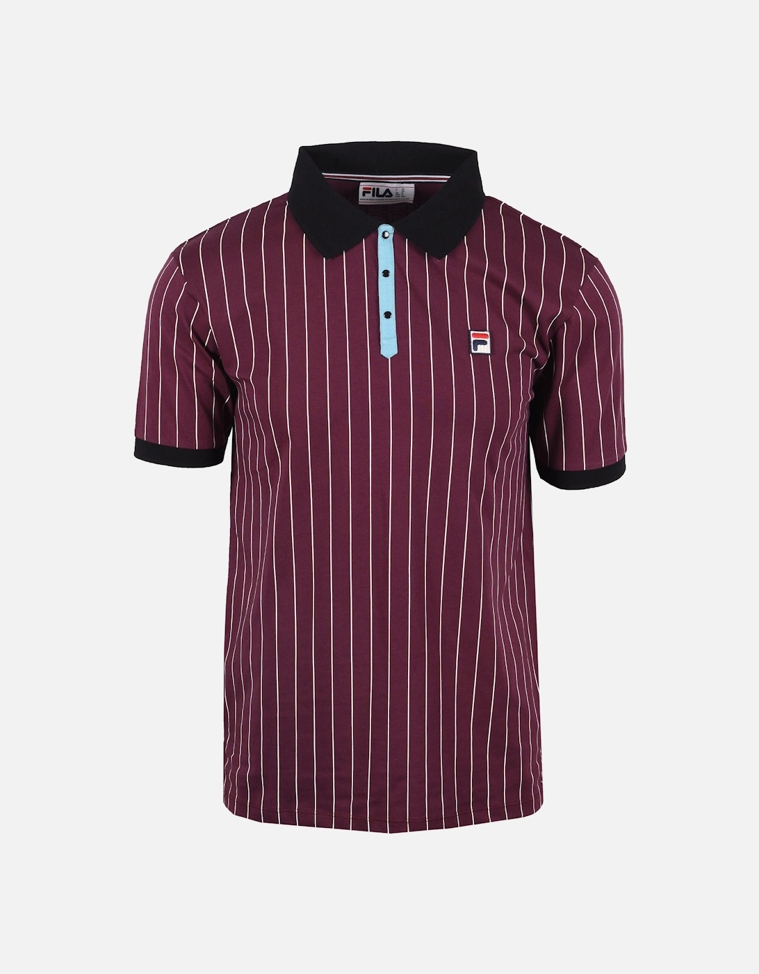 Vintage BB1 Striped Polo Blue/Burgundy, 4 of 3