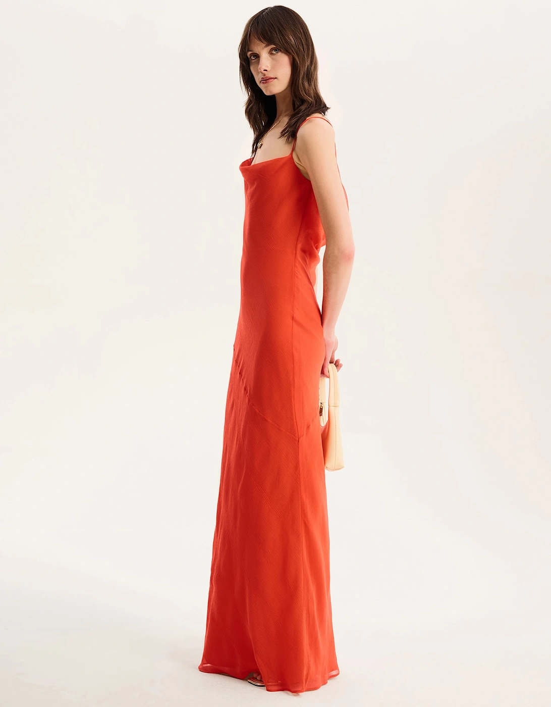 Koko Chiffon Dress in Orange